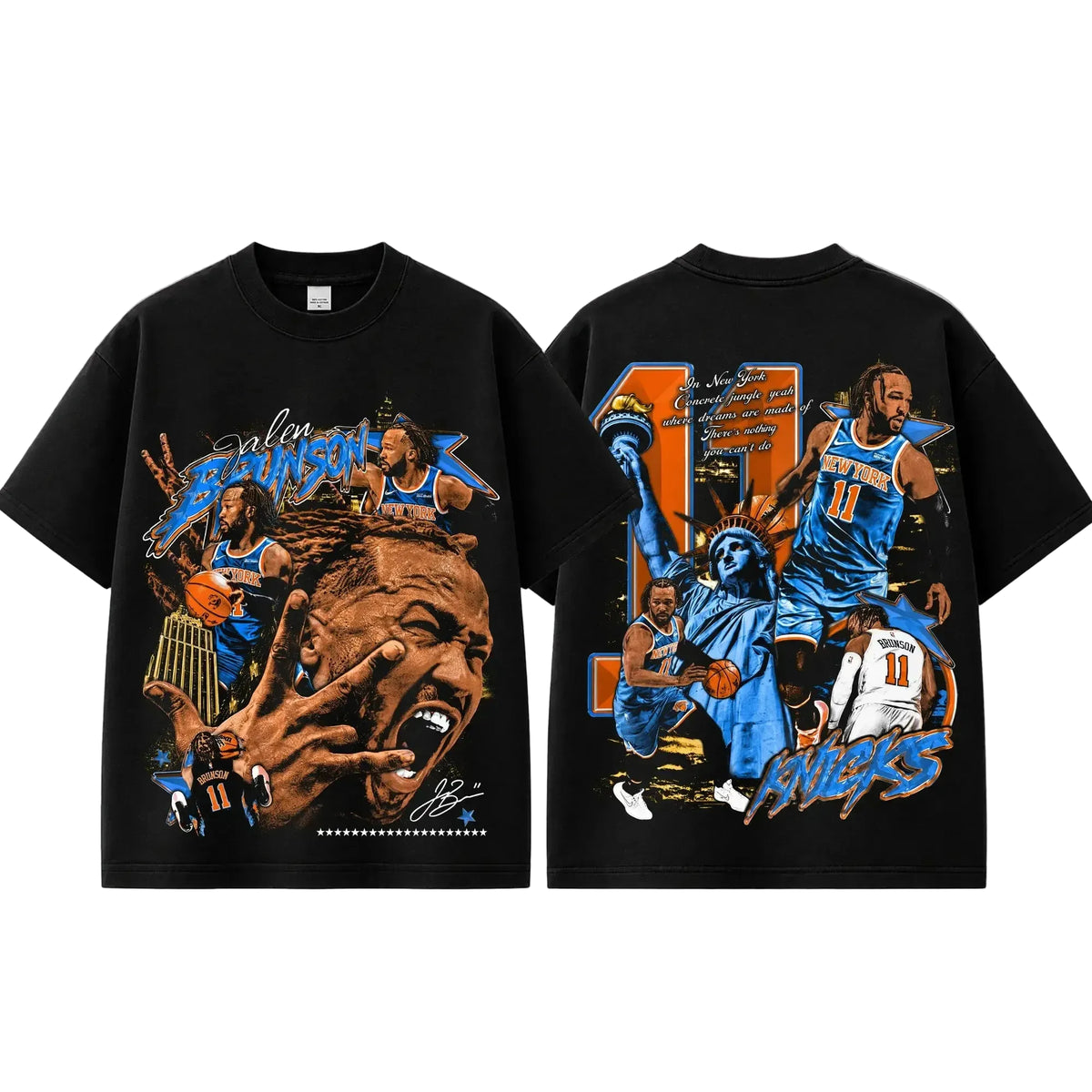 Vintage Jalen Brunson Knicks Nation Basketball Tee