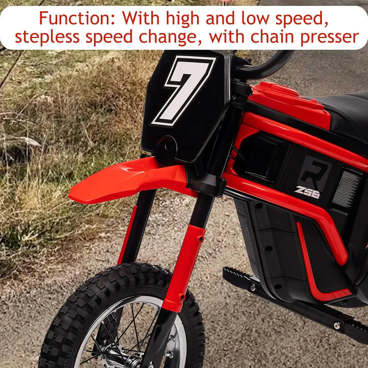 Kids 24V Ride-On Motorcycle - 135lb Capacity & 2-Speed Modes