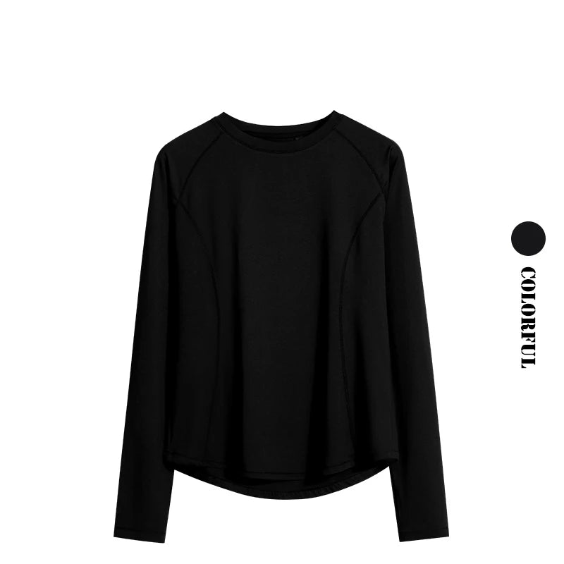 DRUR Fitness T-shirts Women Running Shirts Long Sleeve Quick Dry Breathable Sports Top Jogger Workout Pullover Top Sportswear 24 Hour Sport