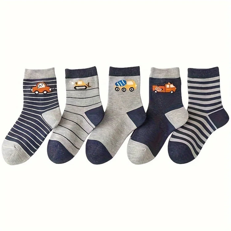 Kid's Cartoon Stripe Crew SocksBoy's Socks24 Hour Sport