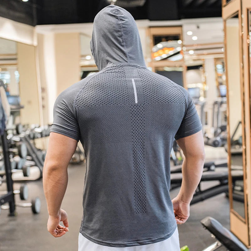 Men's Quick-Dry Hooded Training Tee