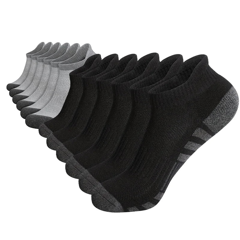 Men's Low-Cut Sports Socks Breathable Mesh & Ankle Support