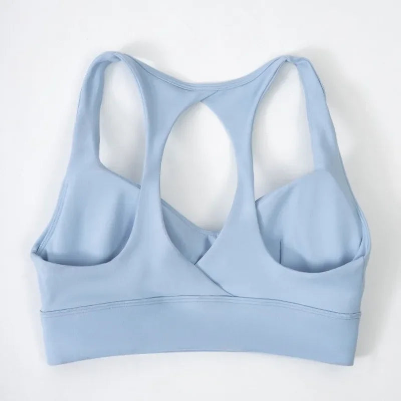 High-Support Push-Up Halter Yoga Bra Top - 24 Hour Sport