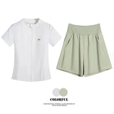 DRUR Short Sleeve Tracksuit Set for Women With Sport Jackets and Shorts with Pockets 2 Piece Running Gym Outfit Summer Yoga Suit 24 Hour Sport