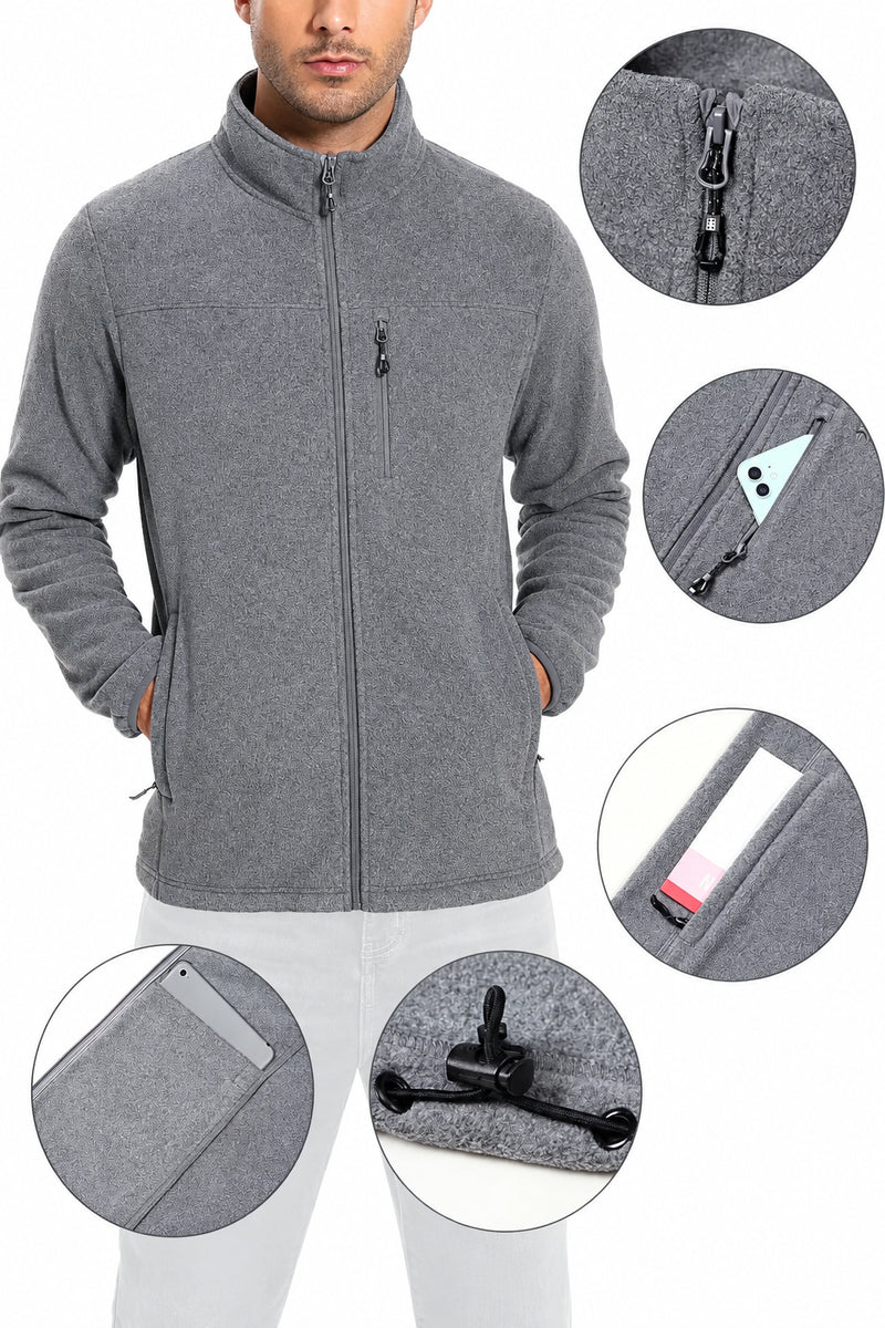 Men's Full-Zip Warm Polar Fleece Jacket Outdoor & Casual
