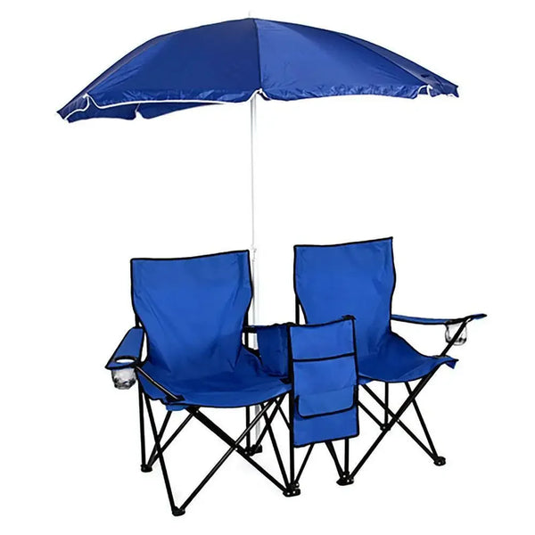 Foldable  Beach Camping Double Chair+Umbrella  