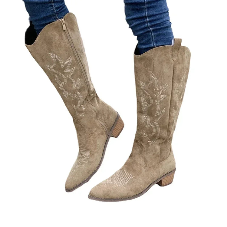 Step Out in Style: Women's High Knee Cowboy BootsWomen's Boots24 Hour Sport