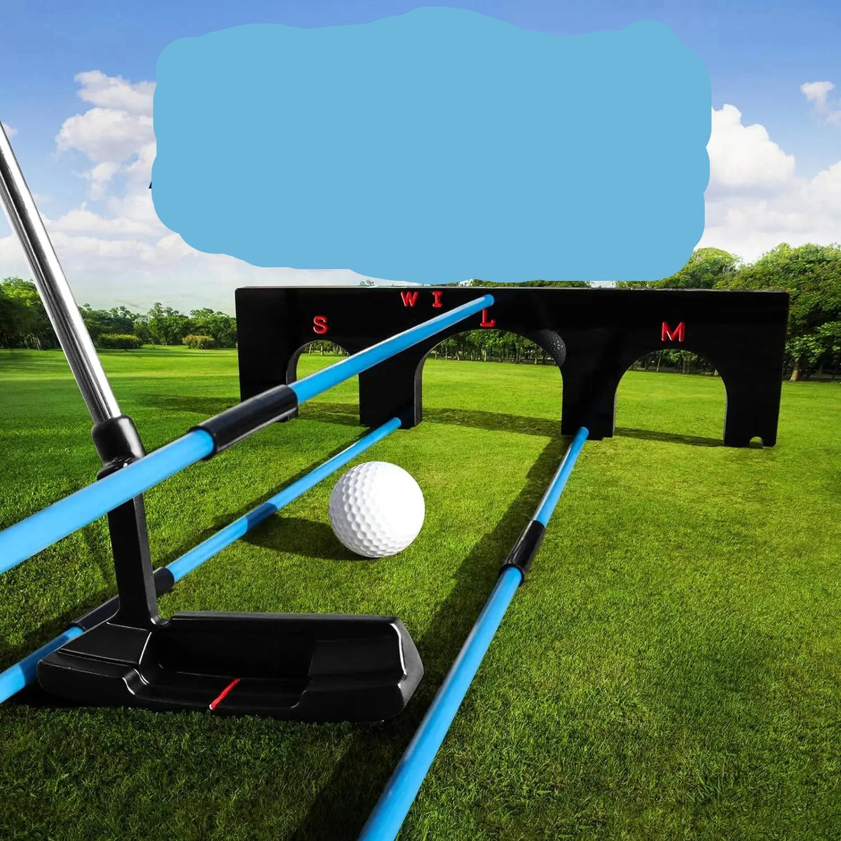 Golf Training Aid: Alignment Gate, 6 Sticks, 5 Angles