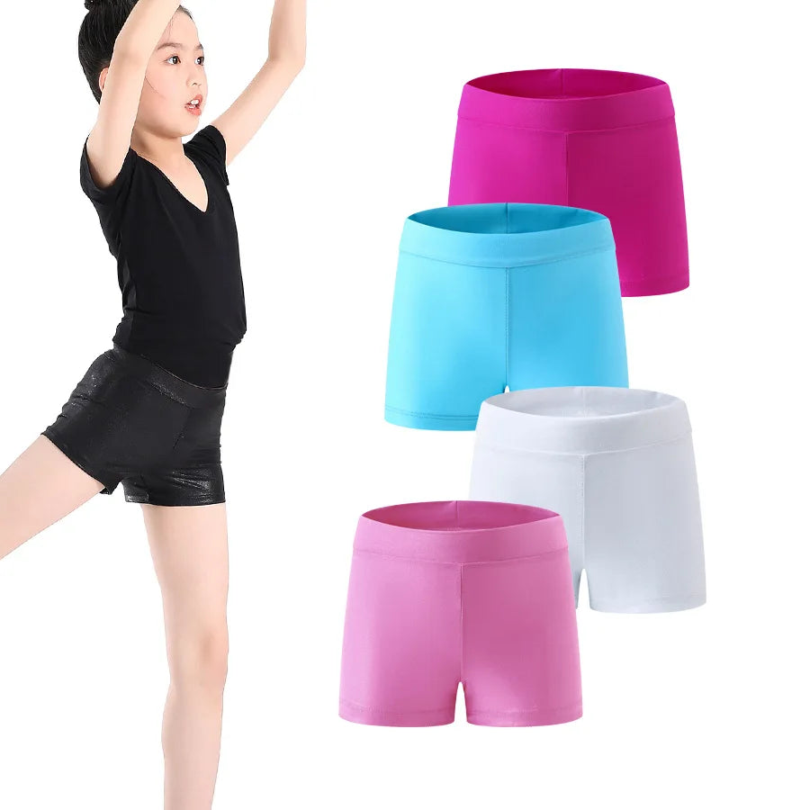 Girls' Metallic Dance Shorts