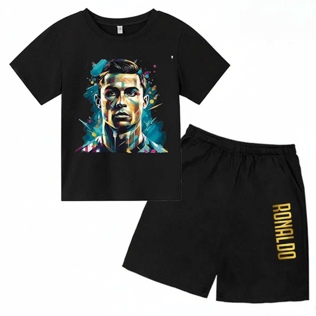 Ronaldo Kids Summer Sports Set Fashion Jersey for Boys & Girls