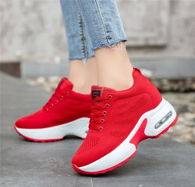 Fashion Cushioning Plattorm Height Increase Shoes Women Baskets Sport Casual Sneakers Ladies Non-slip High Quality Jogging Shoes 24 Hour Sport