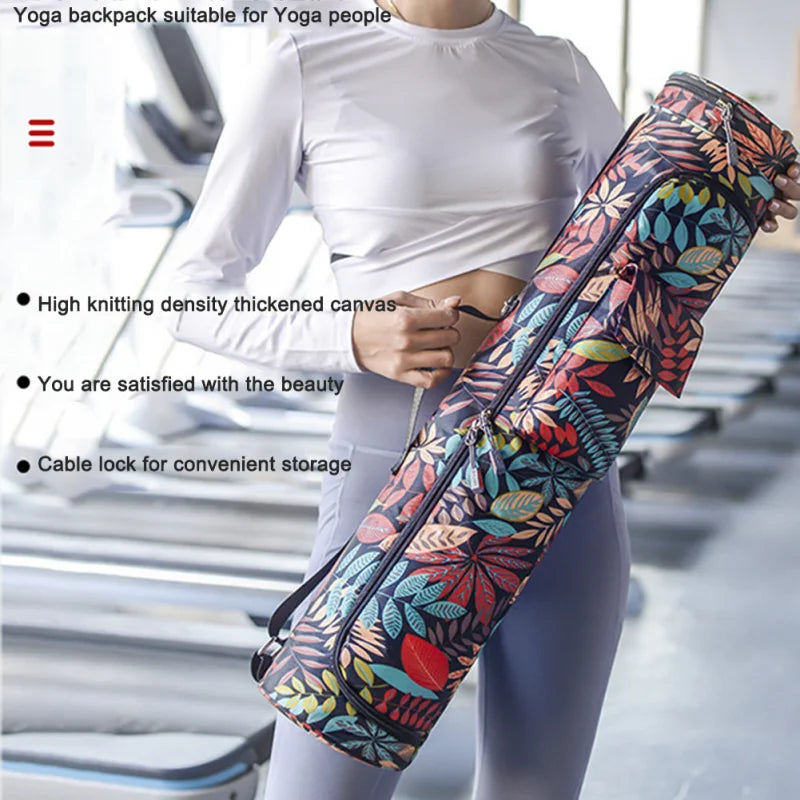 Yoga Mat Bag with Printed Design