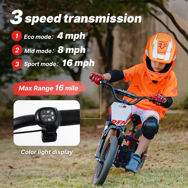 Kids 500W Electric Dirt Bike | 16 MPH Off-Road E-Bike