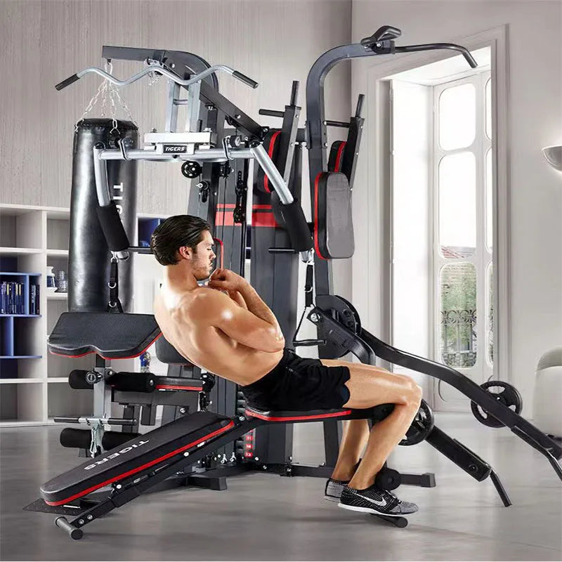 Multi-User Home Gym with Multiple Workout Stations