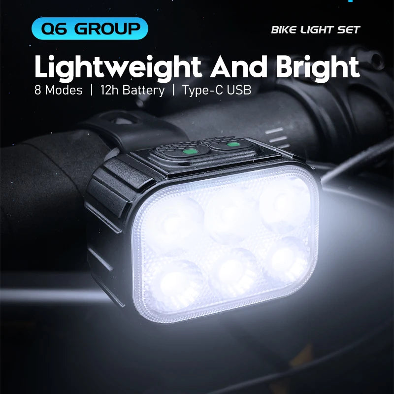 Bike Light Front Lamp USB Rechargeable T6 LED 1100m