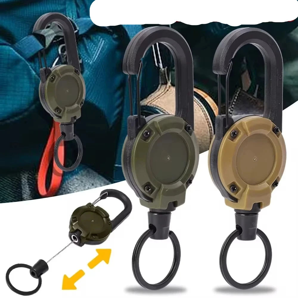 Outdoor Sporty Retractable Keychain Tool with Strong Steel Wire Rope