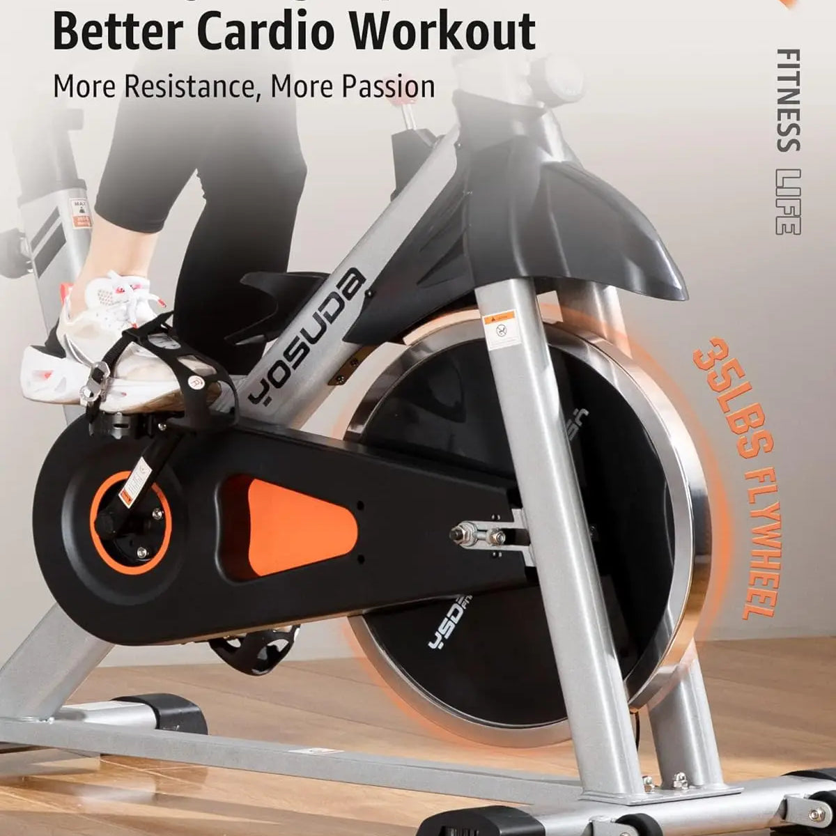 Quiet Magnetic Indoor Cycling Bike with iPad Holder