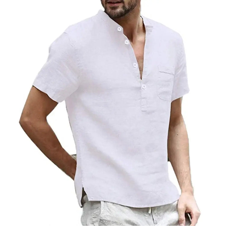 Men's Cotton Linen T-Shirt - Breathable Casual TeeMen's shirt24 Hour Sport