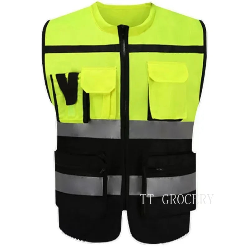 Safety First: Men's Reflective Work Vest with Practical Features