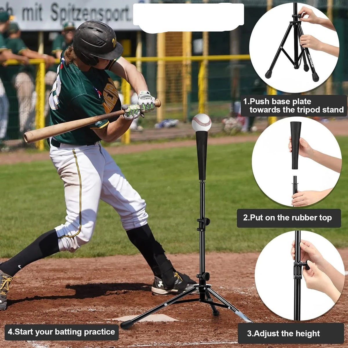 Sturdy, Portable Batting Tee for Practice Anywhere