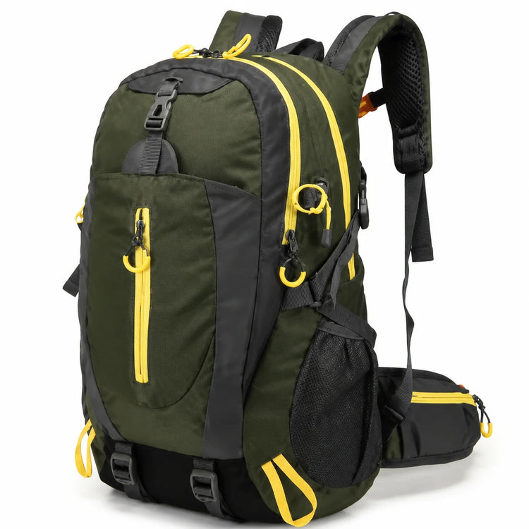 Nylon Hiking Backpack with Padded Straps & Waist Belt
