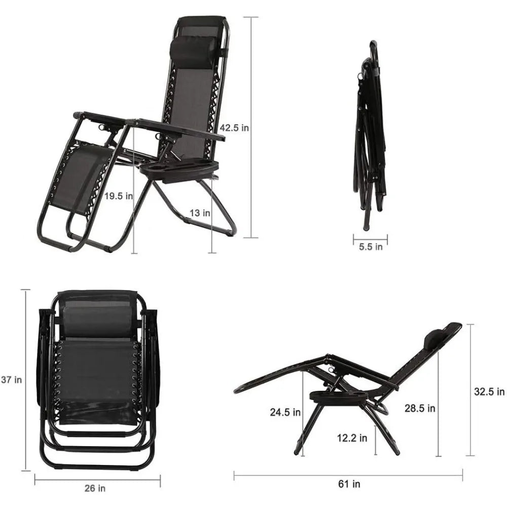 Adjustable Folding Outdoor Lounge Chairs