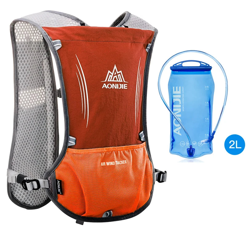 Running & Hiking Hydration Vest: 5L Capacity, 2L Bladder Included