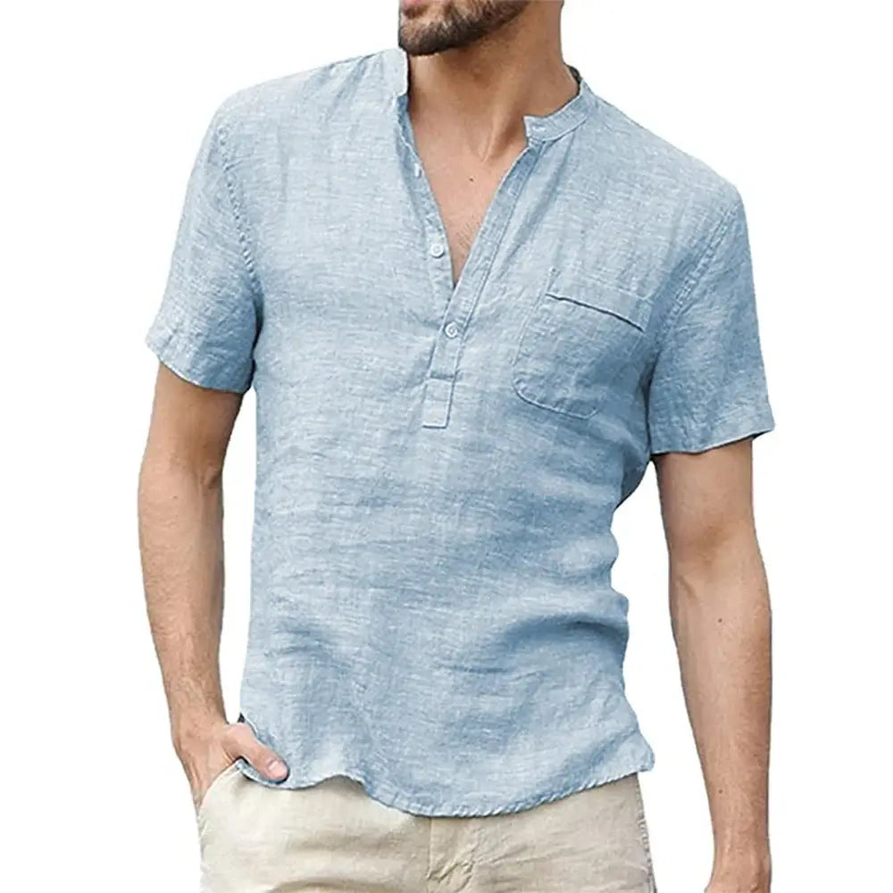 Men's Cotton Linen T-Shirt - Breathable Casual TeeMen's shirt24 Hour Sport