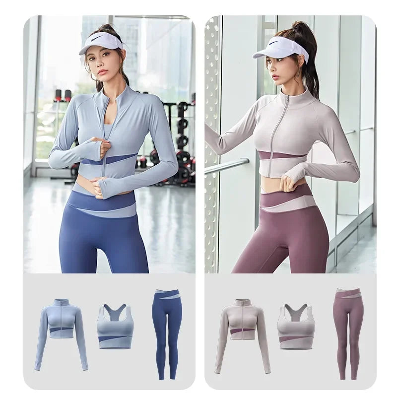 Women's High-Performance Yoga Patchwork Set