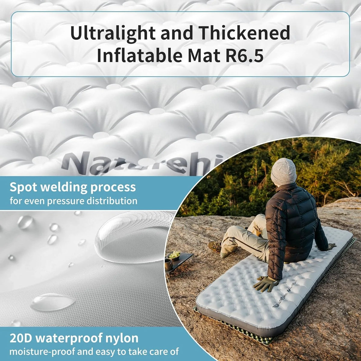 Thick Ultralight Sleeping Pad - Warm & Portable Camping Mattress