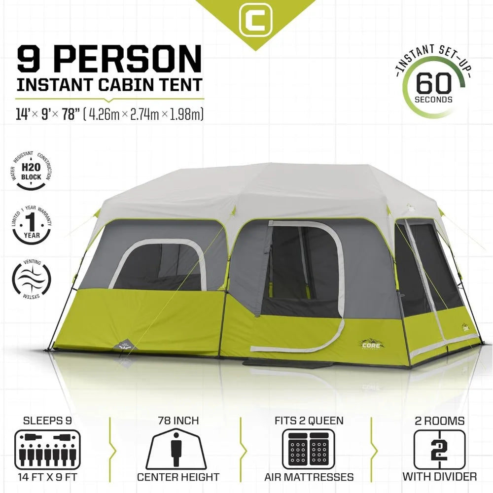 9-Person Instant Cabin Tent