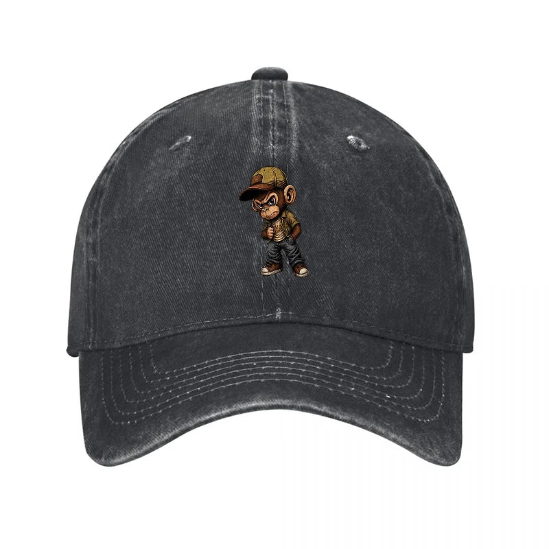Cartoon Monkey Adjustable Baseball Cap
