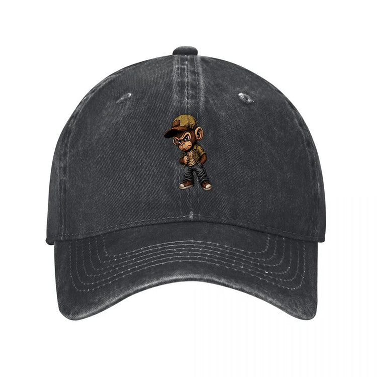 Cartoon Monkey Adjustable Baseball Cap