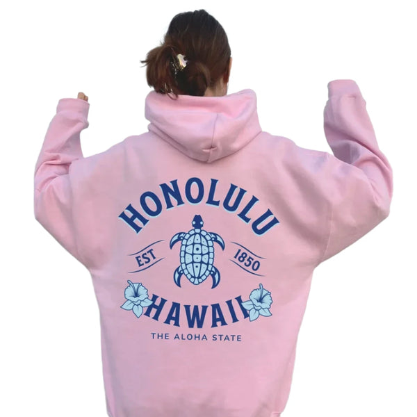 Hawaiian Hibiscus Beach Resort Hoodie for Women
