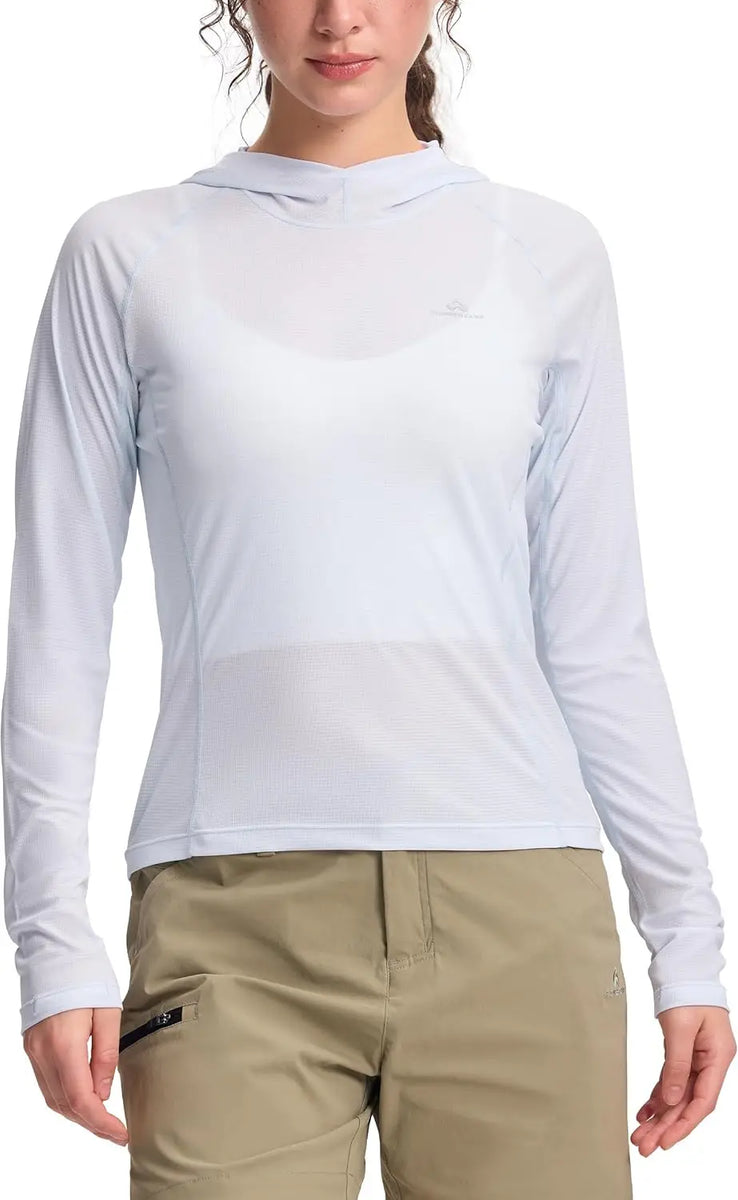 Women's Quick-Dry Sun Hoodie for Hiking, Fishing & Running