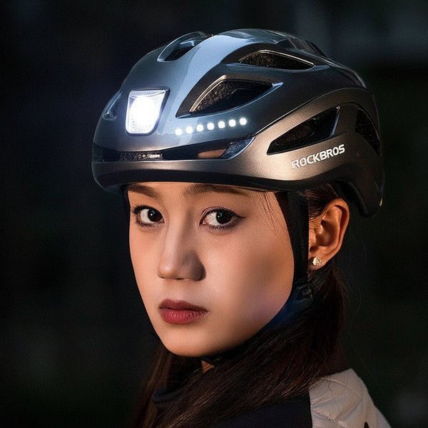 Adjustable Cycling Helmet with Rechargeable Type-C Safety Light