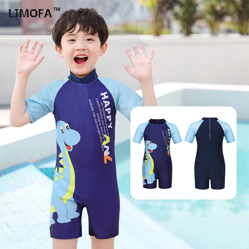 Short-Sleeve Unicorn Swimsuit for Toddlers