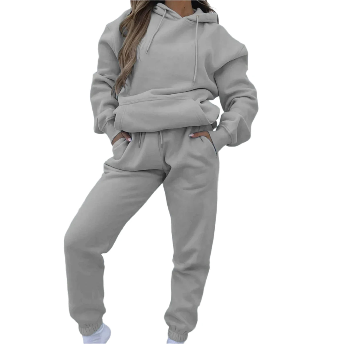 Cozy and Stylish: 2-Piece Tracksuit Set
