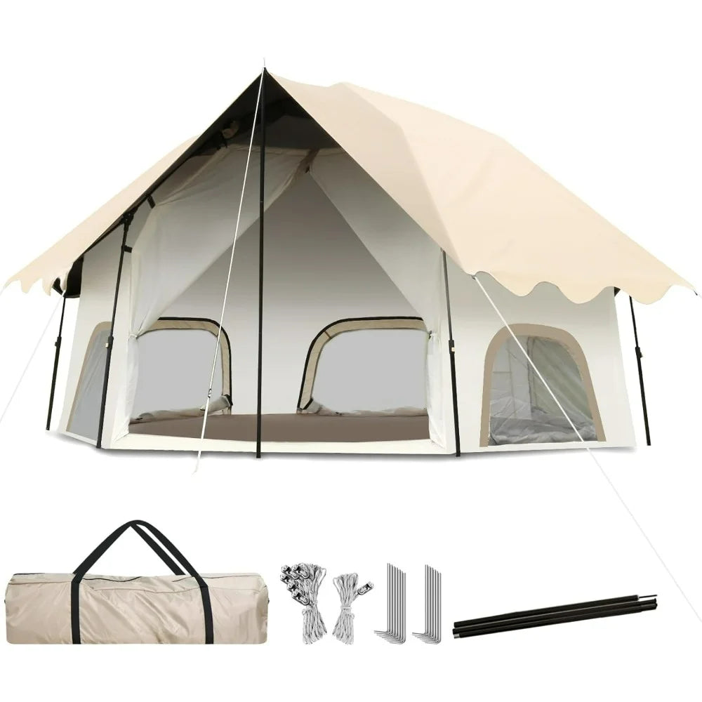 Portable Camping Tent with Awning and Porch







