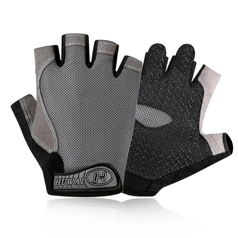 Gym Anti Slip Half Finger Gloves Breathable Dumbbells