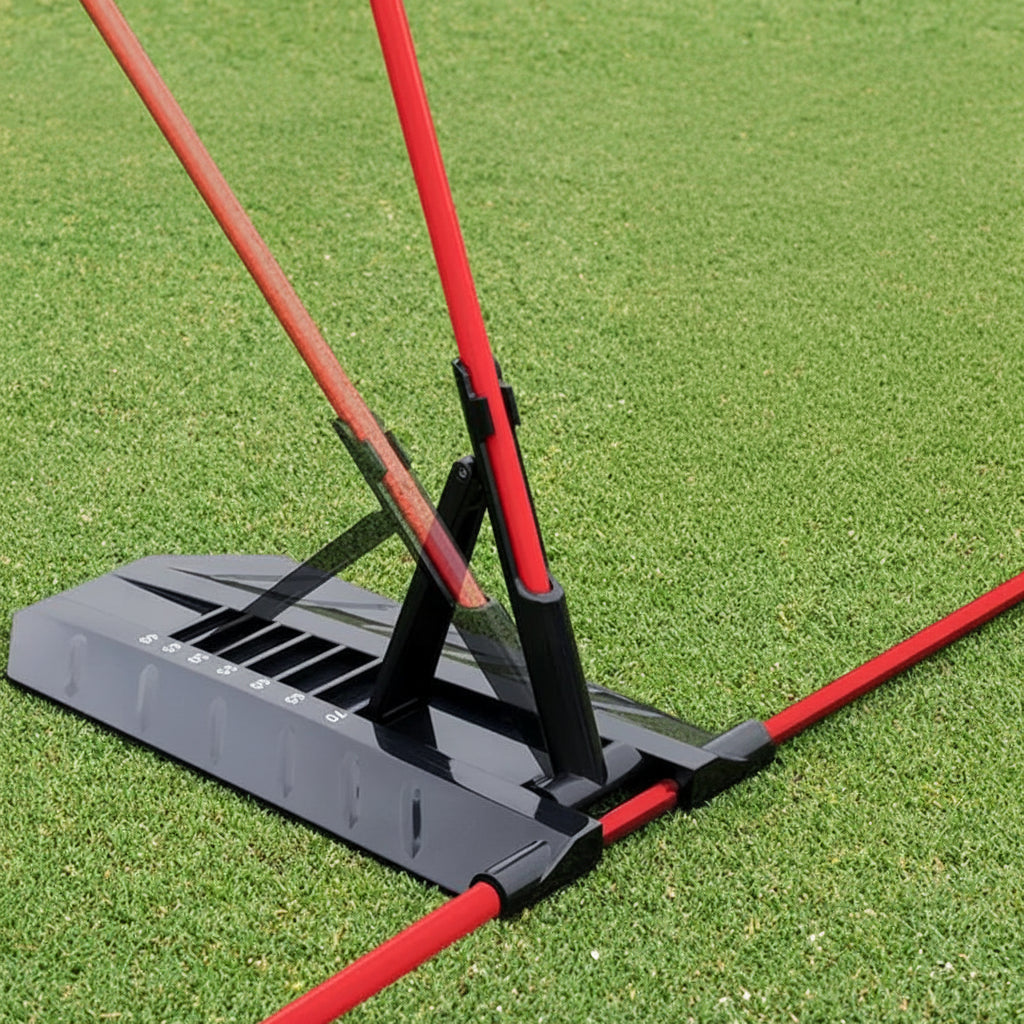 Golf Swing Alignment Rod & Practice Plate Angle Adjustment Aid