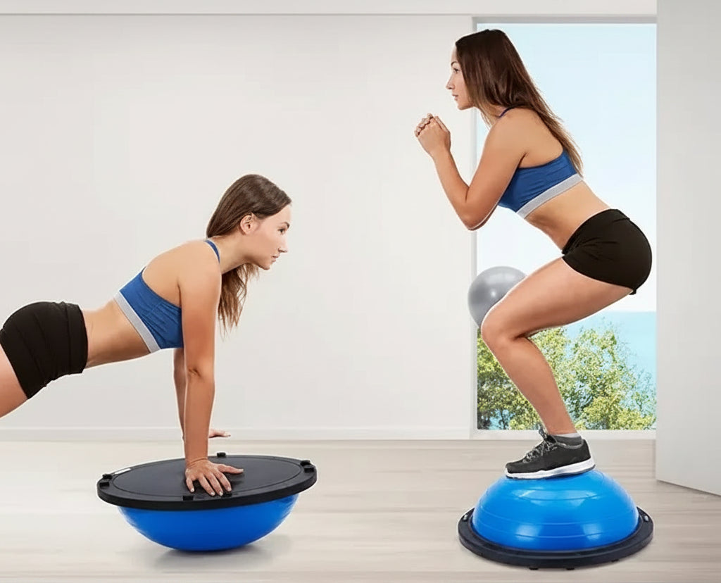 Non-Slip Half Exercise Ball Trainer for Yoga & Pilates