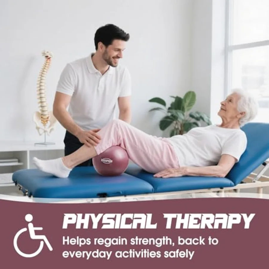 Pink Mini Exercise and Anti-Burst Yoga Ball for Core
