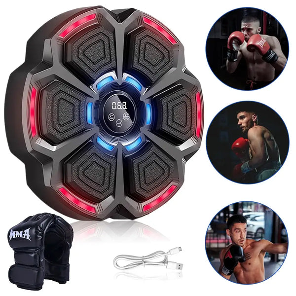 Music Boxing Machine | Wall-Mounted Workout Equipment for Adults & Kids