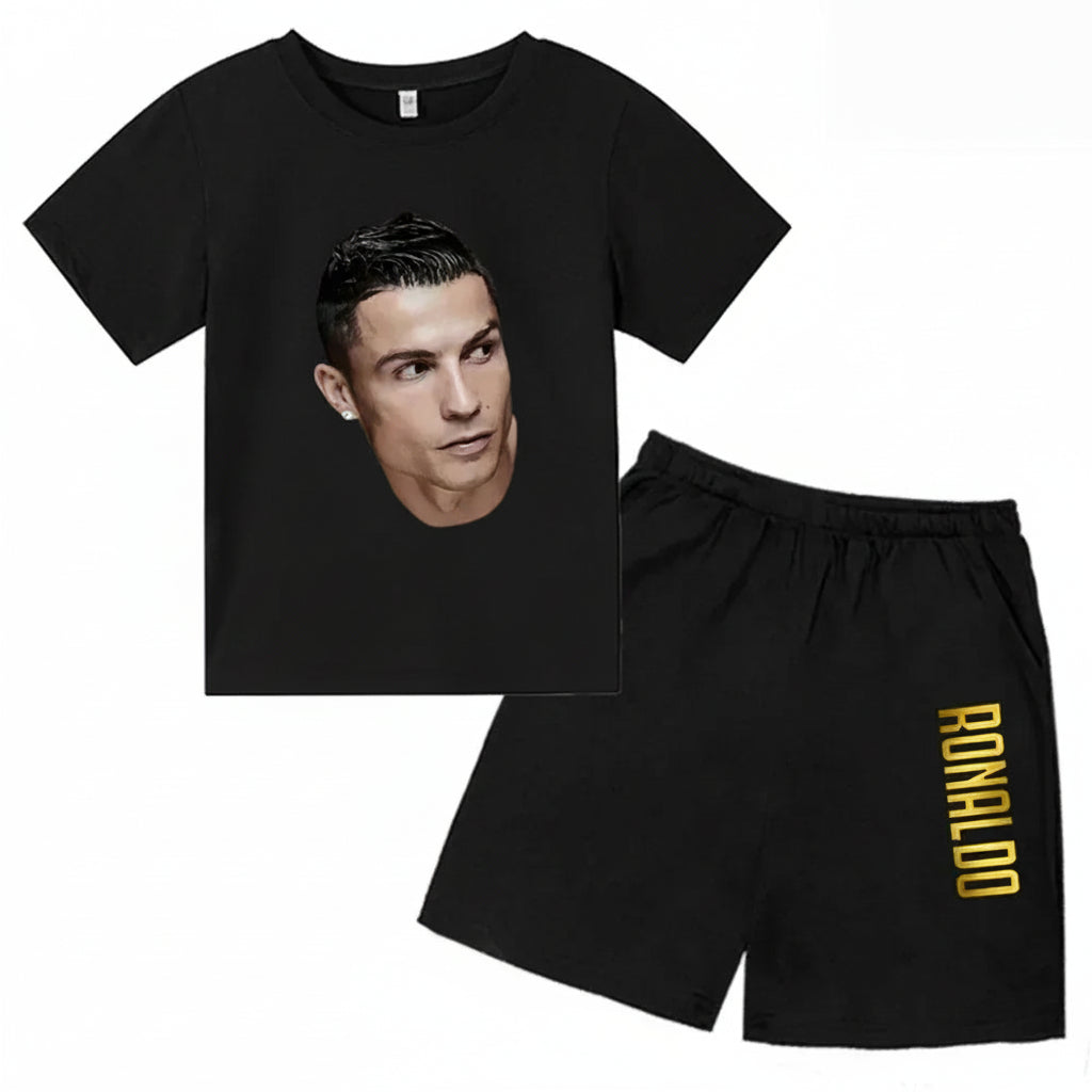 Ronaldo Kids Summer Sports Set Fashion Jersey for Boys & Girls