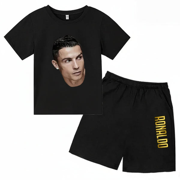 Ronaldo Kids Summer Sports Set Fashion Jersey for Boys & Girls