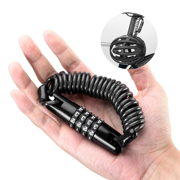Durable Steel Wire Cable Lock for Bicycles & Helmets