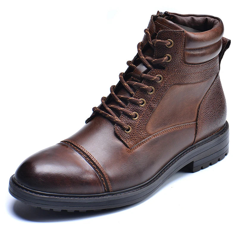 Men's Leather Ankle Boots for Fall/Winter