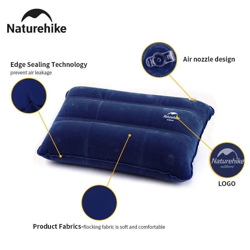 Lightweight, Inflatable Pillow for Travel and Camping