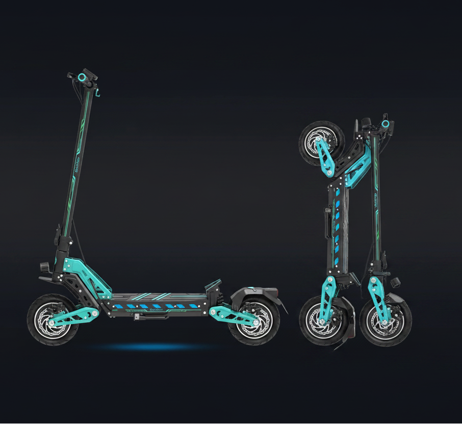 High-Speed Long-Range Electric Scooter with Dual Brakes